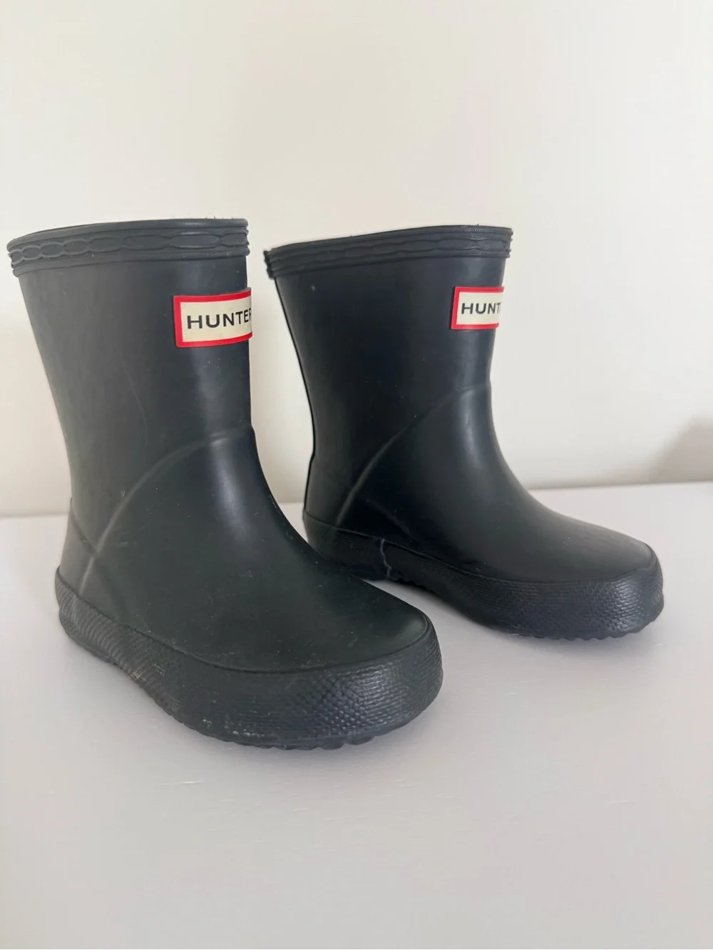 Hunter Kids First Classic Rain Boots Black Size 4